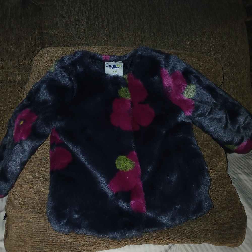 Oshkosh Floral Fur Toddler Coat